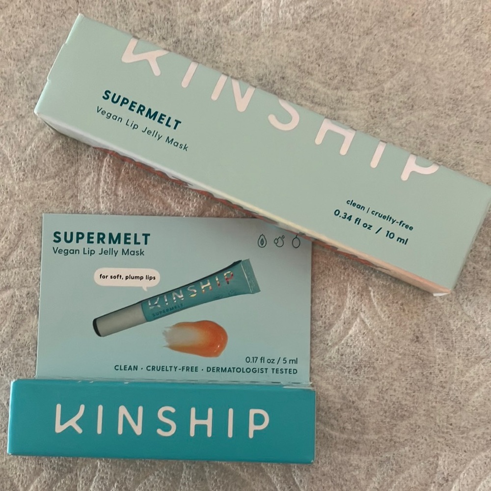 Kinship supermelt lip mask, full size and mini